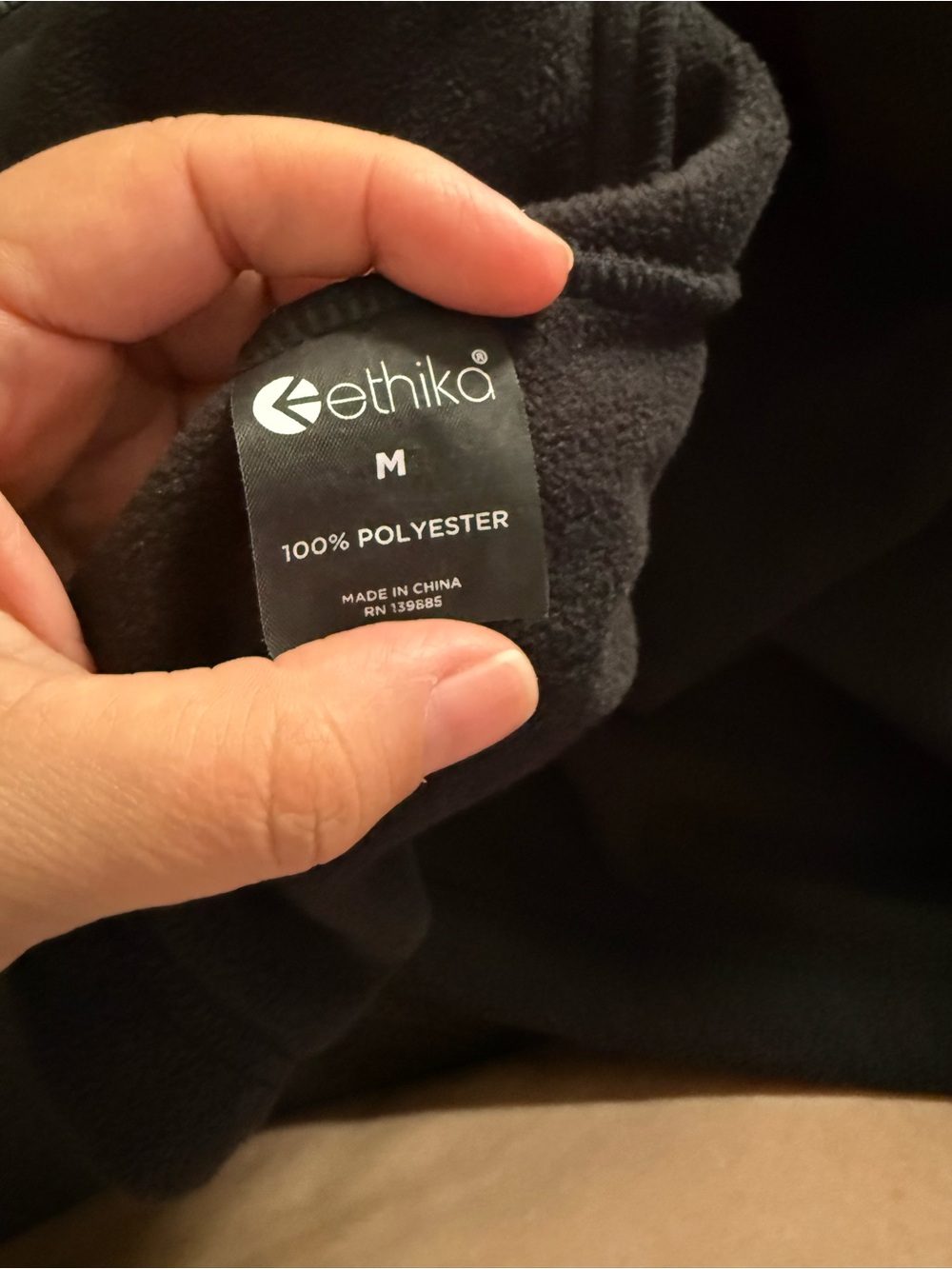 Ethica Black Full-Zip Bomber Fleece Jacket - Picture 6 of 6